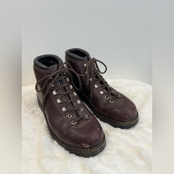 Shoes - Calzaturificio The Alps By Fabiano Leather Mountaineering Hiking Boots Italy 7.5